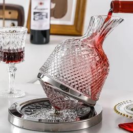 Outils de bar 360 rotatif vin décanteur gobelet design magique verre ensemble de luxe créatif cristal distributeur gobelet bouteille d'alcool maison bar fête 231218