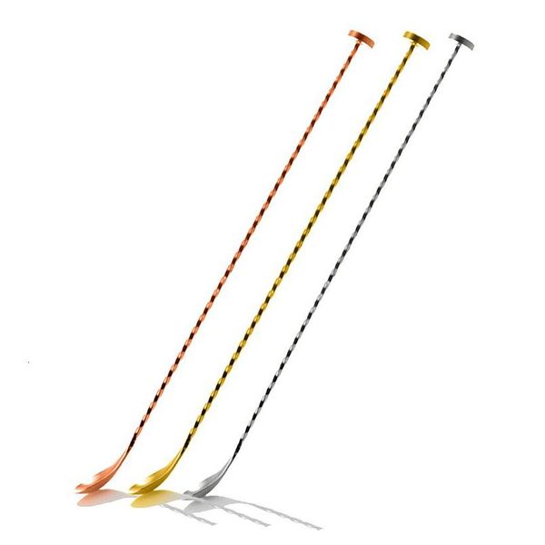 Outils de bar Cuillère à cocktail en acier inoxydable de 40 cm avec marteau Twist Muddlermetal 230612 Drop Delivery Dh2Ht