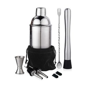 Bar Tools 550ml Acier Inoxydable Cocktail Shaker Mixer Set Boisson Barman Shaker Kit Bars Set Outils Avec Jigger Mélange Cuillère Liqueur Verseur 221121