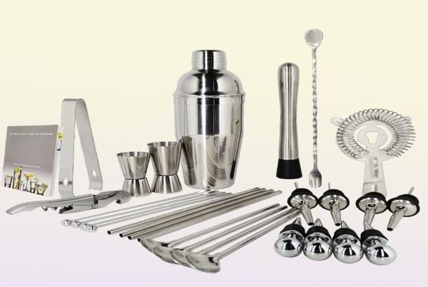 Herramientas de bares Kit de camarero 130 Piece Cocktail Shaker con una herramienta de barra giratoria de acero inoxidable para la experiencia de regalo para la bebida MI3884924