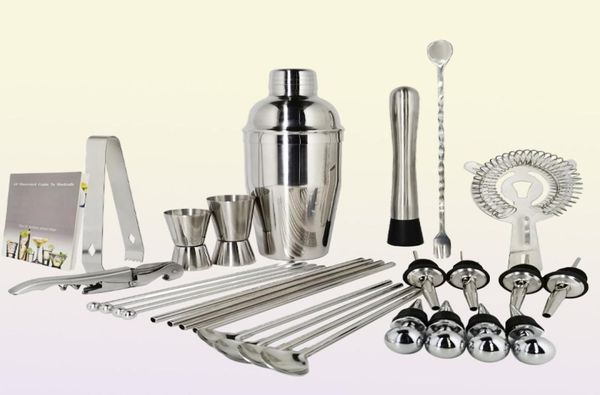 Herramientas de bares Kit de camarero 130 Piece Cocktail Shaker con una herramienta de barra giratoria de acero inoxidable para la experiencia de regalo para la bebida MI9003964