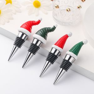 Bar Tools Kerst Algemene fles Stopper Red Green Santa Hoed Drank Lekbestendig Champagne Flessen Sealer Kerstmis Accessoires SMTOW SMTOW