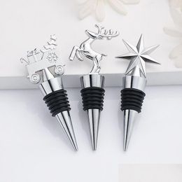 Bar Tools Kerstwijn Stopper Kerstman Claus Elk Sneeuwvlok metalen fles Party Spoedvoorraden Drop levering Huis Tuin Keuken Dineren Barwa DHQLP