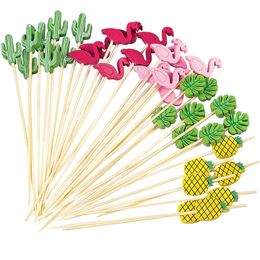 Bar Gereedschap Cocktail Picks Handgemaakte Natuurlijke Bamboe Tandenstokers voor drankjes Voorgerecht Skewers Sticks Feestartikelen Xbjk2204