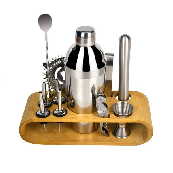 Outils de bar Shaker à cocktail faisant un ensemble d'ustensiles de bar 12 pièces Kit de barman pour mélangeur vin whisky barres en acier inoxydable accessoires outil 230225