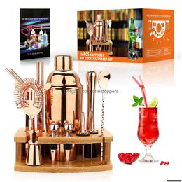 Bargereedschap Cocktailshaker Maken Set Roestvrij Staal Barman Kit 750Ml Mixer Wijn Martini Boston Voor Drink Party Drop Levering Hom Dhcdw