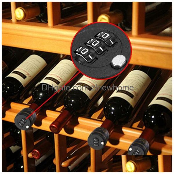 Outils de bar Code Lock Bouchon de bouteille de vin Combinaison Vins Bouchon Bouchon sous vide Dispositif de conservation 4.5X4.4Cm Livraison directe Maison Jardin Ki Dhyku