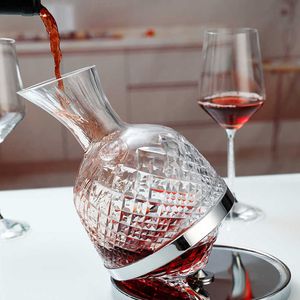 Bar Tools Crystal Glassrotating Decanter Creative Top Tumbler High End Wine Dispenser Jug Gift Party Home Decor Art Glassware 230113