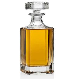 Herramientas de bares Hellodeream Crystal Glass Etiqueta de whisky sin plomo utilizada para bebidas alcohólicas como vodka de bourbon escocés o vino 27.05 onzas 240426