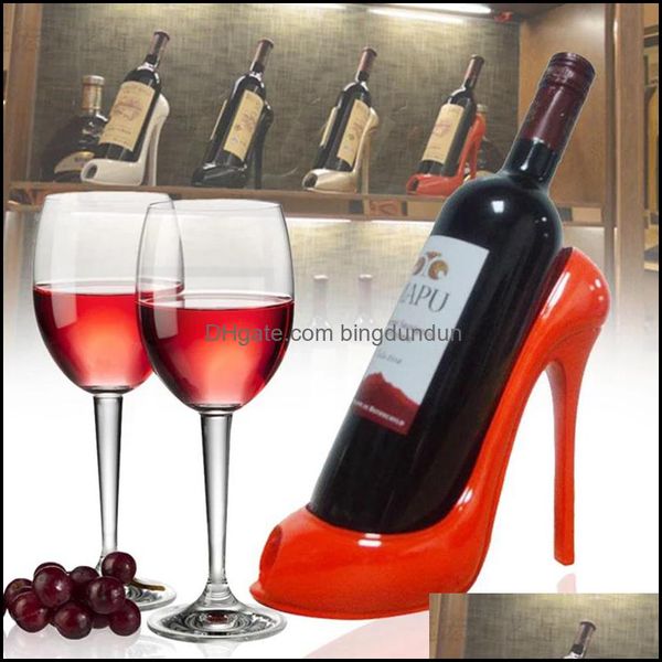 Herramientas de barra Zapato de tacón alto Soporte para botella de vino Estante con estilo Cesta Accesorios para fiesta en casa Restaurante Sala de estar Decoraciones de mesa Otlwv