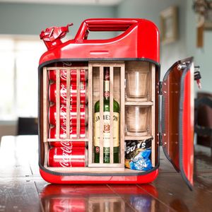 Jerry Can Mini Bar - Portable Gasoline Barrel-Shaped Wine Cabinet, Perfect Father's Day Gift, Man Cave Essential