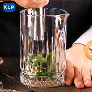 Bar Gereedschap KLP Bar Shaker Japanse Stijl Kristalglas Cocktail Roer Cup Container Barmannen Professionele Mixware Cup 231214