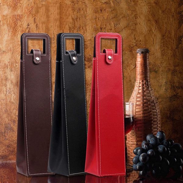 Fabricants d'outils de bar Sacs à vin en gros sur mesure d'emballages Boîtes-cadeaux Boîte en cuir rouge uniquement Noir Marron 230612