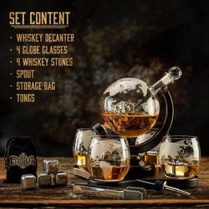 Bar Gereedschap NANCIHUI Creatieve glazen karaf 4 cup set Whiskyfles Wijndispenser Kantoor woonkamer Bar globe ornamenten 231118