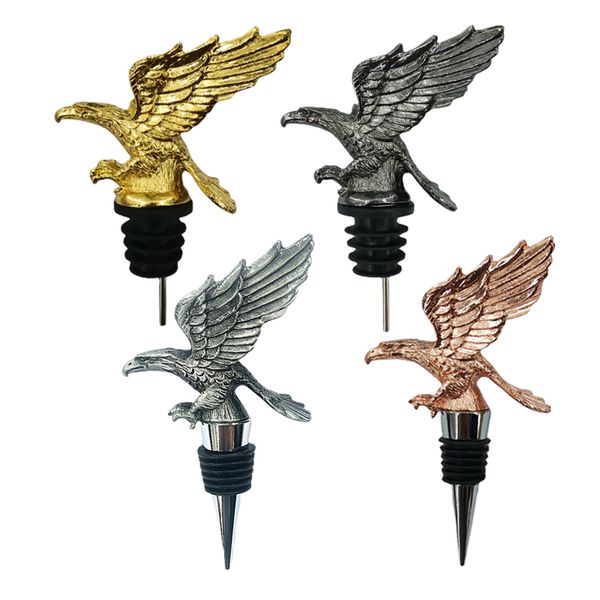 Herramientas de barra Nuevo estilo Forma de águila creativa Boca de vino Metal Arte biónico Animal Botella Tapón Herramienta Festival Regalo Decoración Gota Entregar Smtcr