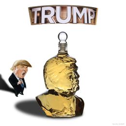 Bar Tools Nieuwheid Trump hoofdvormige ontwerp Barware Lead gratis whisky -decanter voor Liquor Scotch Bourbon 231202