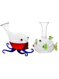 Bargereedschap Originele Octopus Wijnkaraf Creatieve Hoge Borosilicaatglasset Oceaanstijl Bordeaux Dispenser Bordeaux Beluchter 231127