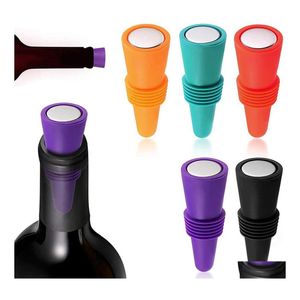 Bar Tools Premium Sile Sile Wine en Beverage Bottle Cap Set Lekbestendig Champagne Flessen Sealer Stoppers Cork Saver Stopper Herbruikbare DRO DHEGD