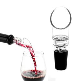 Outils de bar Aérateur de vin rouge Verseur Bouteilles d'alcool Bouchon Entonnoir de déversement Bec verseur de décanteur Premium Verseurs de vin en cristal Accessoire de barres