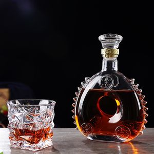 Bar Tool Retro Red Wine Bottle Champagne Glass Whisky Decanter Water Jug Cocktail gieter Airator voor Family Transparant Spirits Cup 230814