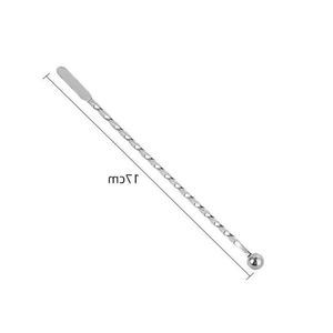 Outils de bar Bâtonnets d'agitation en acier inoxydable poli en spirale Mélange Swizzle Stick Barman Stir Martini Agitateur pour boisson cocktail Dh15Q