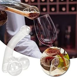 Herramientas de bar Decantador de vidrio transparente Único Interesante Coctelera Whisky Cóctel Dispensador Contenedor Decoración de mesa Regalo de cumpleaños para hombres 231202