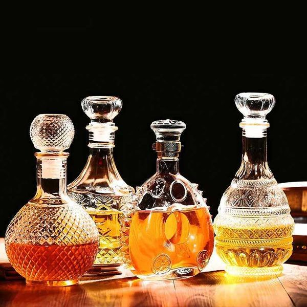 Outils de bar Whisky Decanter Whisky Bottle Crystal Glass Wine Conteneurs de bière de bière Verres Verres Glanges Home Bar Decoration Tools 240426