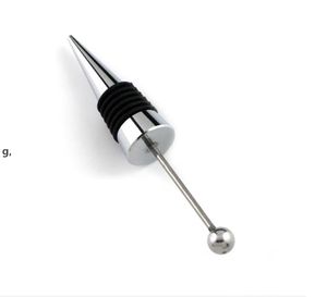 Outils de barre Bouchon de bouteille de vin en alliage de zinc Argent Perlable Bouchon de bouteille en acier inoxydable Bouchon de vin Barware RRA11692