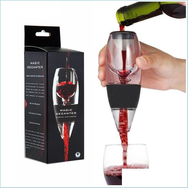 Outils de bar Décanteur de vin Outils de bar Carafes magiques Rassemblement familial Vins à aération rapide Verseur Barware Abs Drop Delivery 2022 Accueil Ga Dhcpy