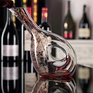 Outils de barre Carafe à vin Aérateur en cristal soufflé à la main Verre sans plomb biseauté en forme d'escargot Design Accessoires cadeaux 231114