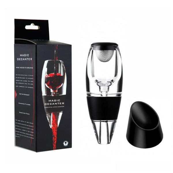 Outils de bar Decanteur de vin de vigne Magic Decaners Family Gathering Fast Aération Vins verser Détage Gift Drop Livrot Home Garden Kitchen Dh4ml