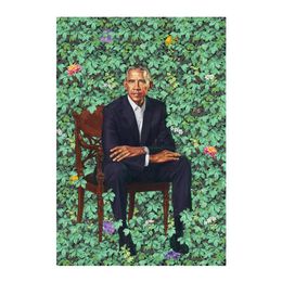 Barack Obama Portraits Kehinde Wiley Peinture Affiche Imprimer Décor À La Maison Encadrée Ou Non Encadrée Poppaper Material244o