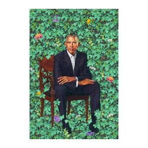 Barack Obama Portraits Kehinde Wiley Peinture Affiche Imprimer Décor À La Maison Encadrée Ou Non Encadrée Popaper Material289r