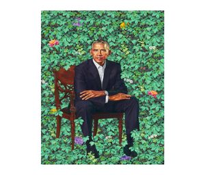 Barack Obama Portraits Kehinde Wiley Peinture Affiche Imprimer Décor À La Maison Encadrée Ou Non Encadrée Poppaper Material5644890