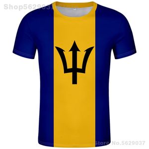 BARBADOS t-shirt gratis aangepaste print naam nummer zwart po grijs flexibele brb land diy college t-shirt bb vlag natie kleding 220702