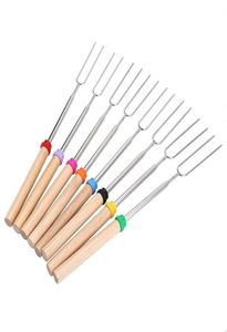 Barbecue vork roestvrij staal BBQ Tools Marshmallow Roasting Sticks die Roaster Telescoping WMQ9221561742 uitbreiden