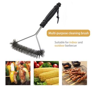 Barbecue Grill BBQ Brush Clean Tool Grill Accessories Stainless Steel Bristles Non-stick Cleaning Brushes Barbecue Accessories