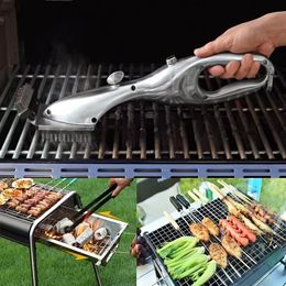 Barbecue Grill Brosses de nettoyage à la vapeur en plein air Nettoyeur de barbecue adapté au grattoir à charbon de bois Accessoires de gaz Outil de cuisine y240116