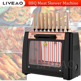 Machine à brochettes de Barbecue en acier inoxydable, Kebab pour Camping en plein air, outils de pique-nique, outils de cuisine