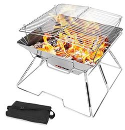 Barbecue roestvrijstalen barbecueklok vouwcamping draagbare mini kookgerei Nieuw product-