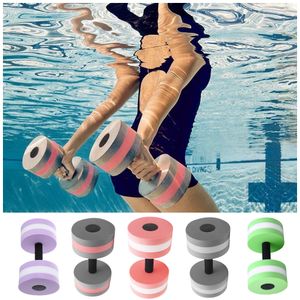 Barbells 1 paar Water Aerobics Dumbbell Aquatic Eva Barbell Aqua Fitness Arm Oefening Dumbbell zwembad Zwemmen Yoga Oefening Accessoire 230508