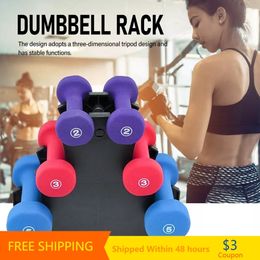 Barbells Dumbbell Bracket Stabiel duurzaam Dumbbell Storage Rack Small Dumbbell PVC Home Fitness Gym Equipment Accessoires 230508