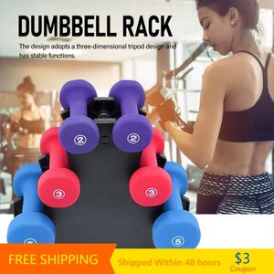 Barbells Dumbbell Bracket Stabiel duurzaam Dumbbell Storage Rack Small Dumbbell PVC Home Fitness Gym Equipment Accessoires 230508