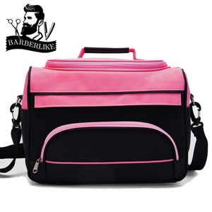 Barbier cheveux ciseaux peigne sac outils de coiffure grande capacité pochette de rangement Salon coupe de cheveux étui valise organisateur rose noir 240110