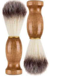 Broise-coiffure rasage des rasoirs brosses Natural Wood Handle Brush Brush pour hommes Gift Barber Tool Men Gift Barber Tool Mens Supply G7613953