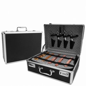 Barber Hairdring Toolbox Maquillage Mallette de rangement Curling Sal Rod Ciseaux Peigne Pas Boîte Outil Valise a1CA #