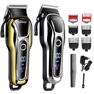 Salon de coiffure tondeuse à cheveux tondeuse professionnelle pour hommes barbe coupe électrique machine de découpe coupe sans fil filaire 220712