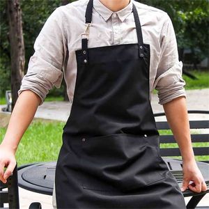 Kapper Winkel Kapper Keuken Koken Bakken Mannen en Dames Restaurant Denim Schort Bloemist Overalls 210629