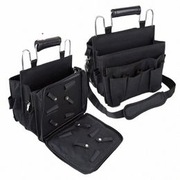 Barbertop-Bolsa de peluquería negra, bolso de tijera para el cabello, herramienta de sal de alta capacidad, almacenamiento de maquillaje, estuche de transporte para estilo de viaje, 988o #