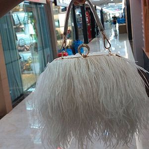 Barbiecoress 2018 Thailand mode damestas struisvogel haar tas avondtasje mode een schouder ketting damestas 230802